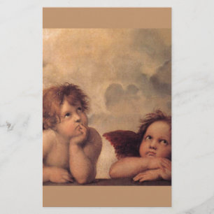 Engelglaube Raphael Vintages altes Gemälde Segen