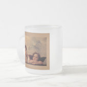 Engelglaube Raphael Vintages altes Gemälde Segen Mattglastasse (Vorderseite Links)