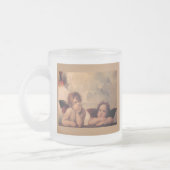 Engelglaube Raphael Vintages altes Gemälde Segen Mattglastasse (Links)