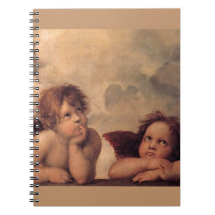 Engelglaube Raphael Vintages altes Gemälde Segen Notizblock