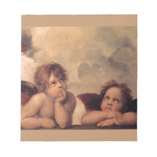 Engelglaube Raphael Vintages altes Gemälde Segen Notizblock