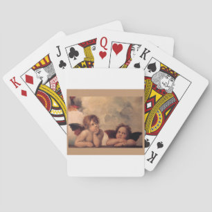 Engelglaube Raphael Vintages altes Gemälde Segen Spielkarten