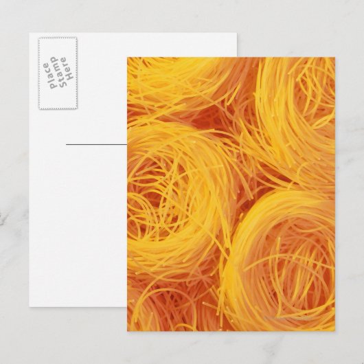 Engelhaarpasta Postkarte (Vorne/Hinten)