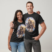 Engelhaftes Pferde Krieger T-Shirt (Unisex)