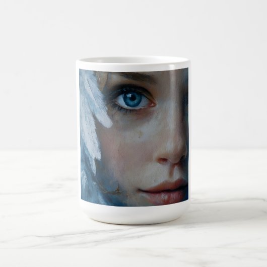 Engelhaftes Porträt Kaffeetasse (Mittel)