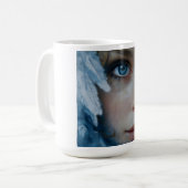 Engelhaftes Porträt Kaffeetasse (Vorderseite Links)