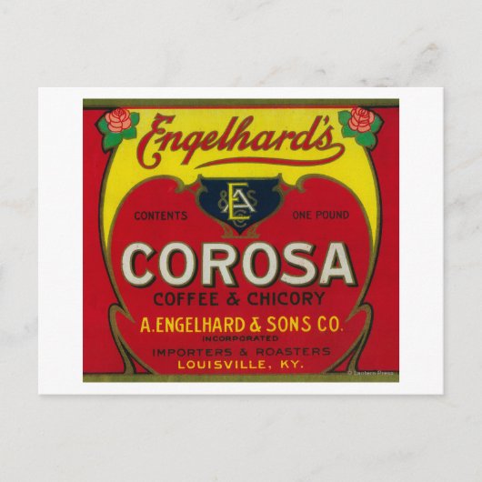 Engelhard's Coffee LabelLouisville, KY Postkarte (Vorderseite)