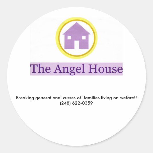 Engelhaus Logo, Breaking Generationen Fluch ... Runder Aufkleber (Vorderseite)