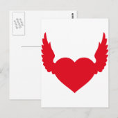 Engelherz Postkarte (Vorne/Hinten)