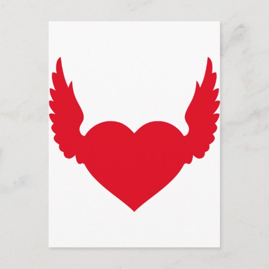 Engelherz Postkarte (Vorderseite)