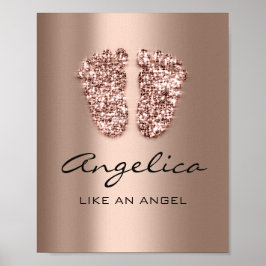 Engelica Name Bedeutung Neue Babynahrung Rose Gold Poster