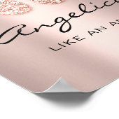 Engelica Name Bedeutung New Baby Feet Rose Geschen Poster (Ecke)