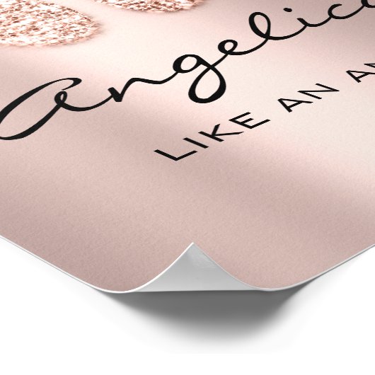 Engelica Name Bedeutung New Baby Feet Rose Geschen Poster (Ecke)