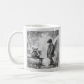 Engeljungen mit Teddybär Kaffeetasse (Links)