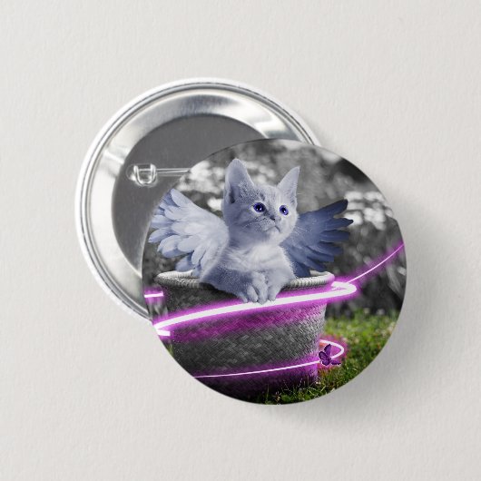 Engelkatze Button (Vorne & Hinten)