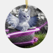 Engelkatze Keramik Ornament (Vorne)