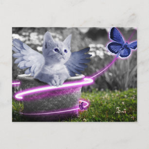 Engelkatze Postkarte