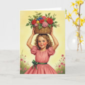 Engelkind Blumenkorbkarte Karte (Gelbe Blume)