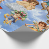 Engelkirschwolken himmlisch viktorianisch geschenkpapier (Ecke)