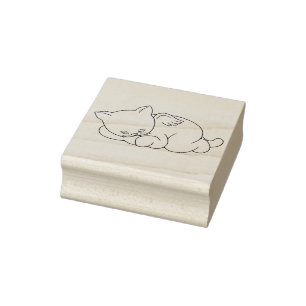 Engelkitty-Katze mit Flügel-Gummi-Briefmarke Gummistempel