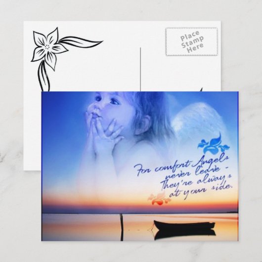 Engelkomfort Postkarte (Vorne/Hinten)