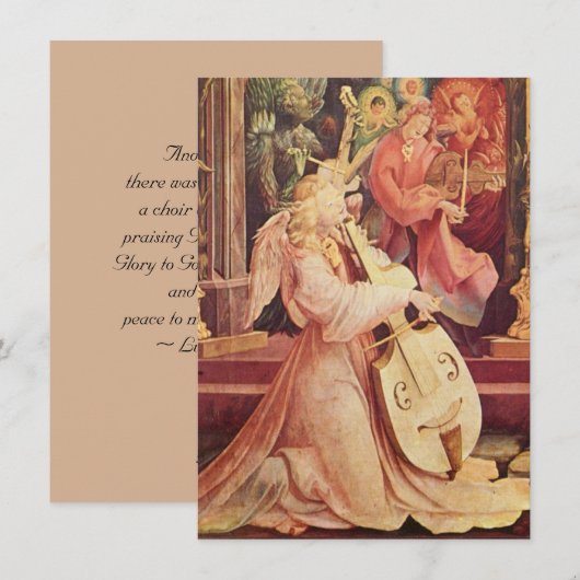 Engelkonzert mit Schrift Feiertagskarte (Vorne/Hinten)