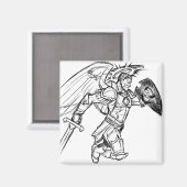 Engelkrieger Magnet (Vorderseite/Rückseite)