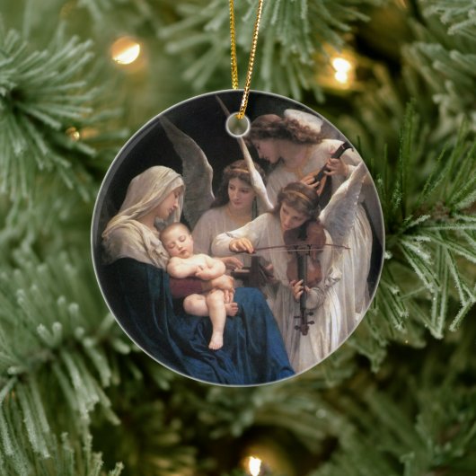 Engellied (1881) von Bouguereau Keramik Ornament (Baum)