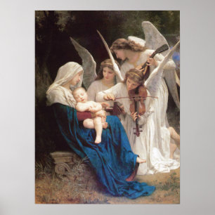 Engellied (1881) von Bouguereau Poster