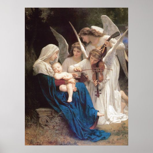 Engellied (1881) von Bouguereau Poster (Vorne)