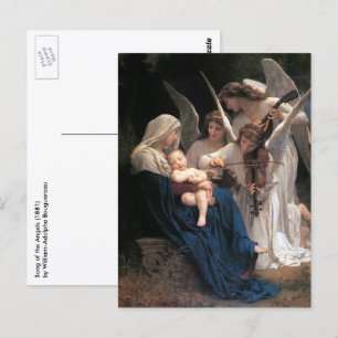 Engellied (1881) von Bouguereau Postkarte