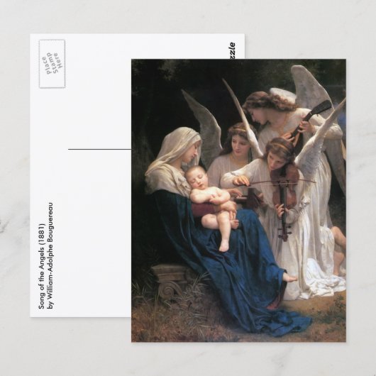 Engellied (1881) von Bouguereau Postkarte (Vorne/Hinten)
