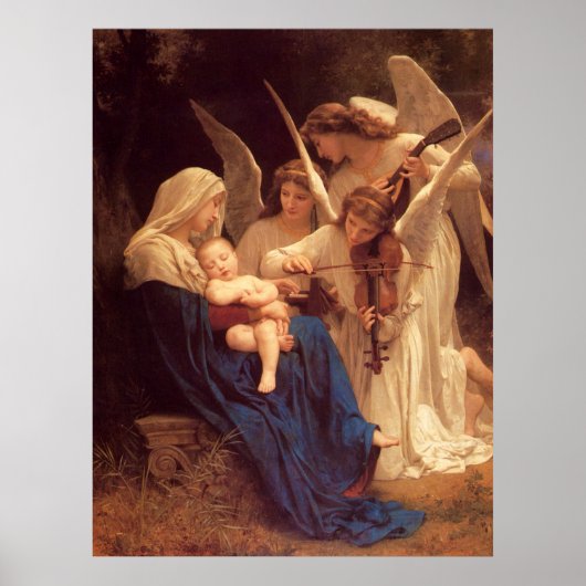 Engellied von Bouguereau Poster (Vorne)