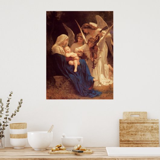 Engellied von Bouguereau Poster (Küche)