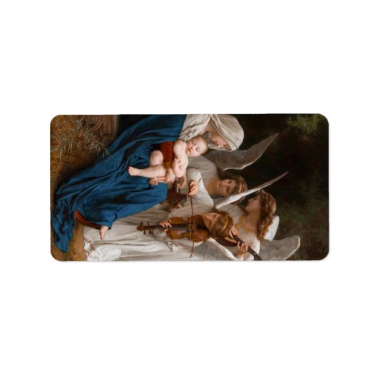 Engellied von William-Adolphe Bouguereau Adressaufkleber (Vorne)