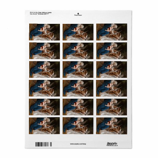 Engellied von William-Adolphe Bouguereau Adressaufkleber (Vorne)