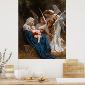 Engellied von William-Adolphe Bouguereau B Poster (Küche)