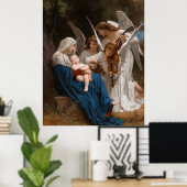 Engellied von William-Adolphe Bouguereau B Poster (Heimbüro)