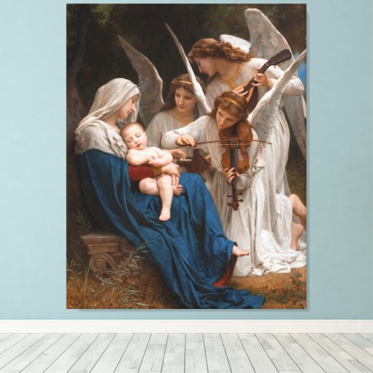 Engellied von William-Adolphe Bouguereau C Leinwanddruck (Insitu (Holzboden))