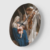 Engellied von William-Adolphe Bouguereau Große Wanduhr (Winkel)