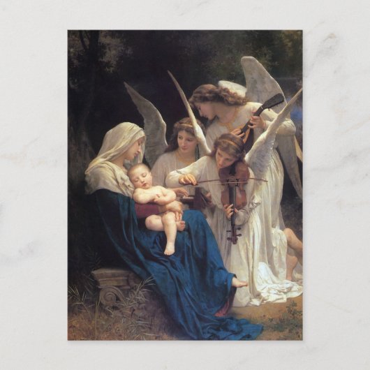 Engellied von William Adolphe Bouguereau Postkarte (Vorderseite)