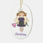 Engelmädchen Keramik Ornament (Links)