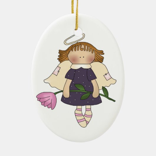 Engelmädchen Keramik Ornament (Hinten)