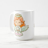 Engelmädchen und Vögel Kaffeetasse (Vorderseite Links)
