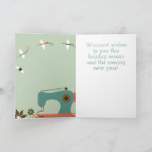 Engelnadel-Nadelgewinde Feiertagskarte (Innenseite)