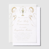 Engelpfeife Erste Heilige Kommunion Pergament Einladungen (Versetzt)