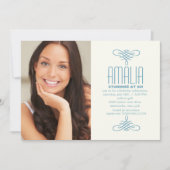 Engels-Abnutzungs-Paisley-Foto-Einladung Einladung (Vorderseite)