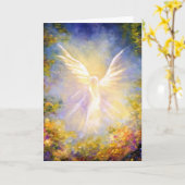 Engels-absteigende Kunst-Gruß-Karte Karte (Gelbe Blume)