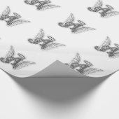 Engels-Alphabet ein Anfangsletzteres Wings Halo Geschenkpapier (Ecke)