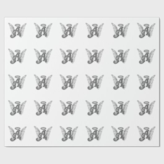 Engels-Alphabet ein Anfangsletzteres Wings Halo Geschenkpapier (Flach)